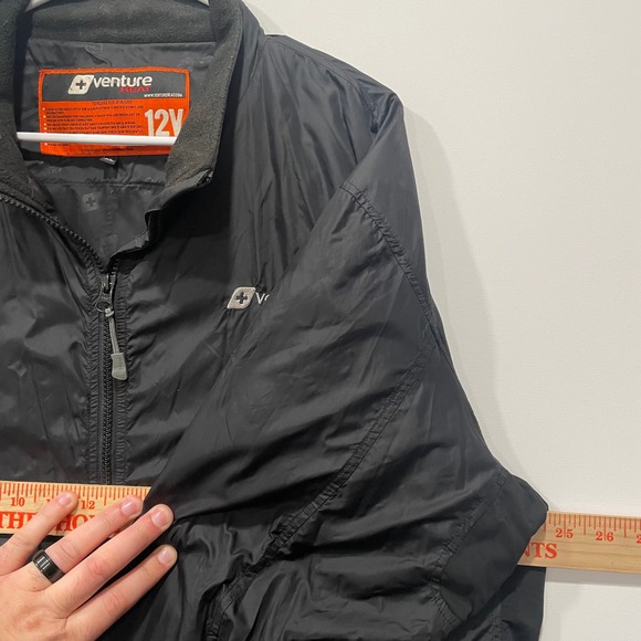 Venture Heat 12V Heated Jacket Mens XL Black Motorcycle NO BATTERY - Picture 7 of 14